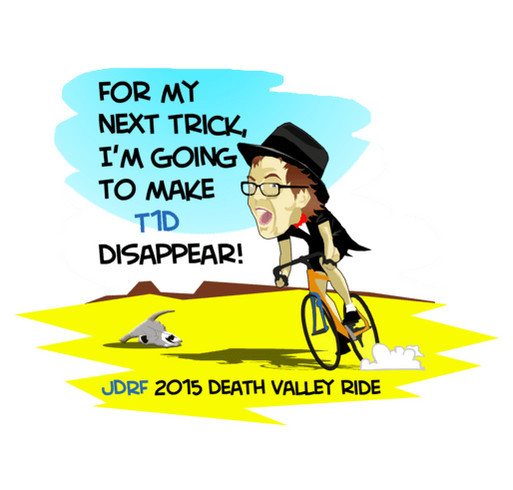 Riding Death Valley for a Cure shirt design - zoomed