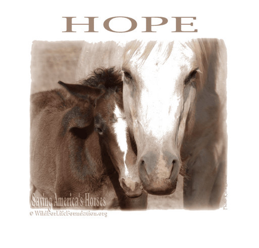 Saving America's Horses - Tees for Horses - by Wild For Life Foundation Charity shirt design - zoomed