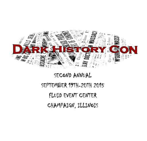 Dark History Convention Fundraiser shirt design - zoomed