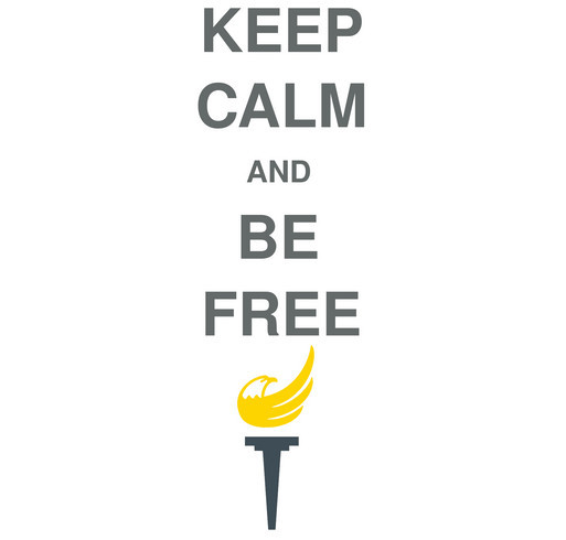 Keep Calm and Be Free shirt design - zoomed