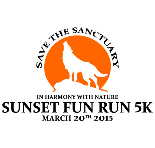 In Harmony With Nature's Save the Sanctuary Sunset Fun Run 5K shirt design - zoomed