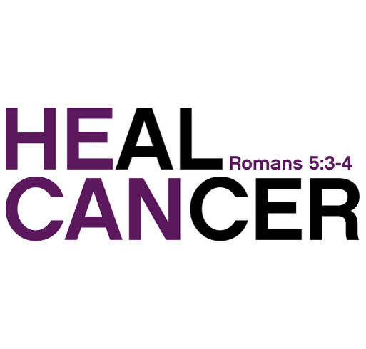 Team Purple Out's "HE CAN HEAL CANCER" Fundraiser shirt design - zoomed