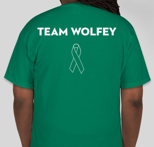 team wolfey-kidney transplant benefit Fundraiser - unisex shirt design - back