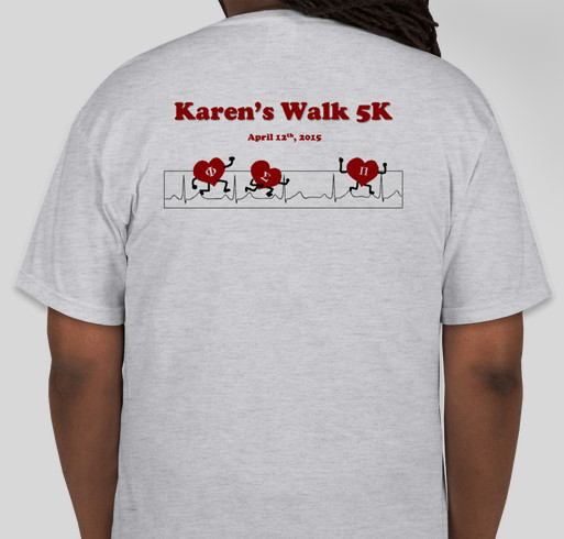 Karen's Walk 5k Walk/Run Fundraiser - unisex shirt design - back