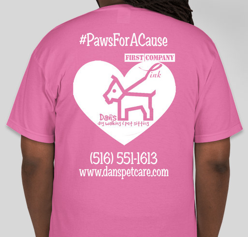 Second Annual Paws for A Cause: Breast Cancer Research Fundraiser Fundraiser - unisex shirt design - back