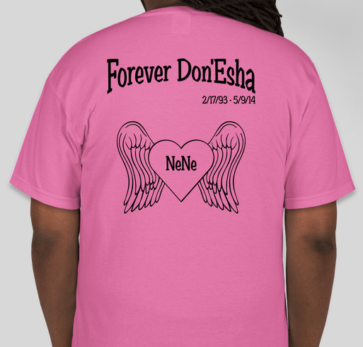 Seeking Justice for Don'Esha Marie Fundraiser - unisex shirt design - back