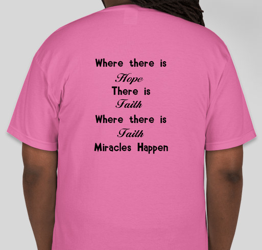 Faith's Adoption Fundraiser Fundraiser - unisex shirt design - back