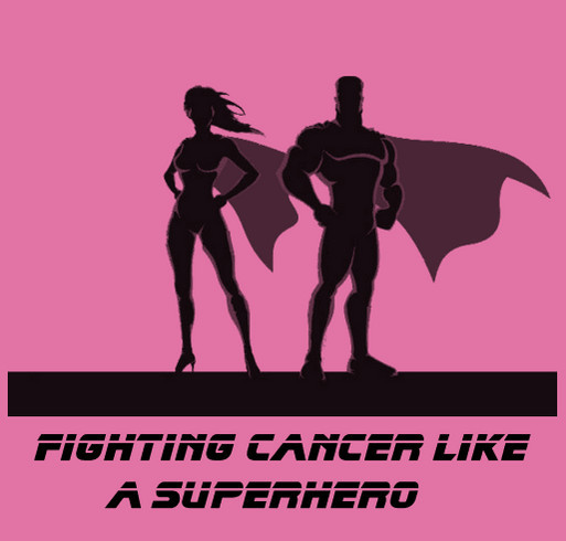 fighting cancer like a superhero shirt design - zoomed