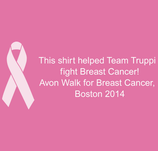 Team Truppi Avon Breast cancer walk shirt design - zoomed