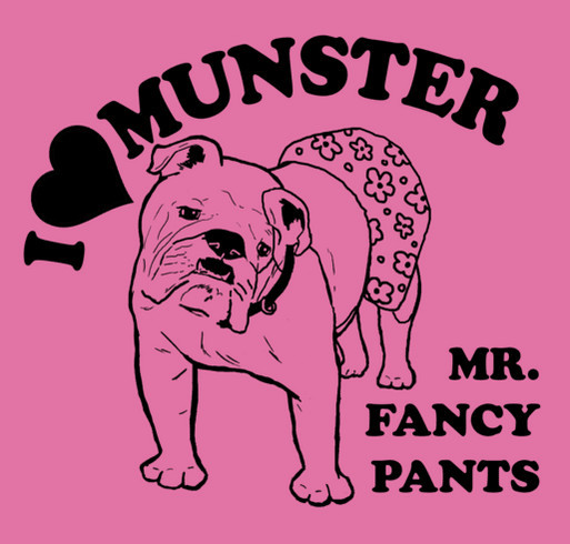 Munster (A.K.A. Mr. Fancy Pants) shirt design - zoomed