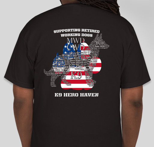 K9 Hero Haven - Supporting Our Four-Legged Heroes Fundraiser - unisex shirt design - back