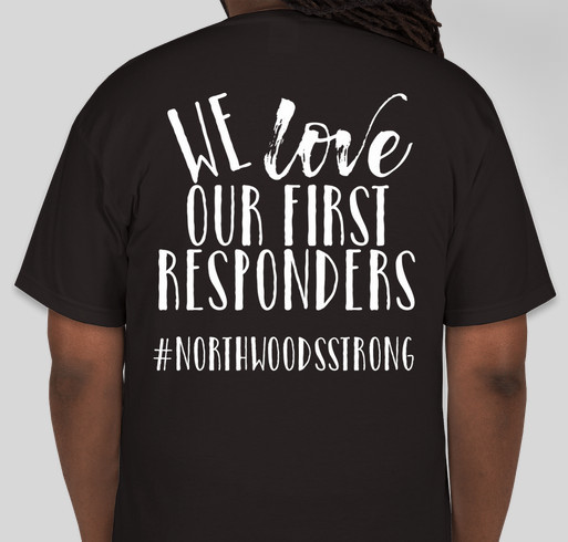 Three Lakes First Responder Love Fundraiser - unisex shirt design - back