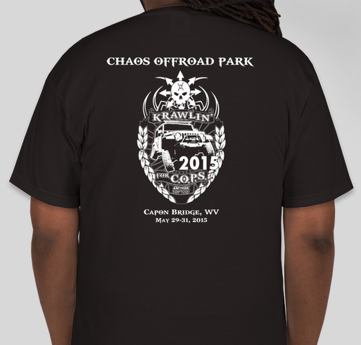 2015 krawlin-for-cops event shirts Fundraiser - unisex shirt design - back