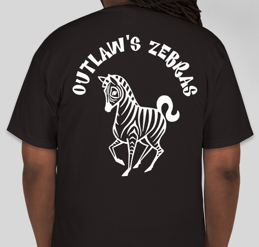 Outlaw's Zebras Fundraiser - unisex shirt design - back