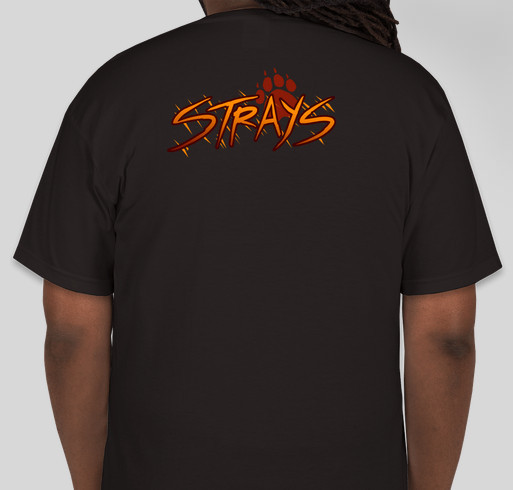 Strays Online Shirts! -INTERNATIONAL Fundraiser - unisex shirt design - back