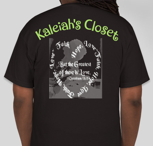 Kaleiah's Closet Fundraiser - unisex shirt design - back