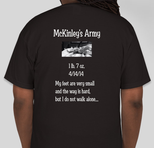 McKinley's Army March of Dimes Fundraiser Fundraiser - unisex shirt design - back