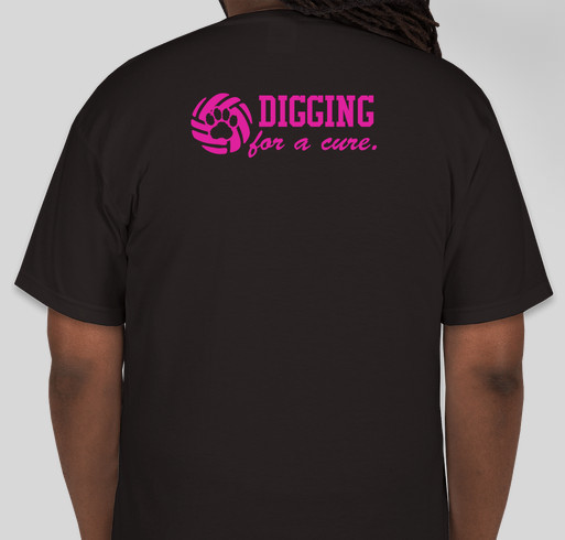 OA Girls Volleyball 2014 DIG PINK Campaign Fundraiser - unisex shirt design - back