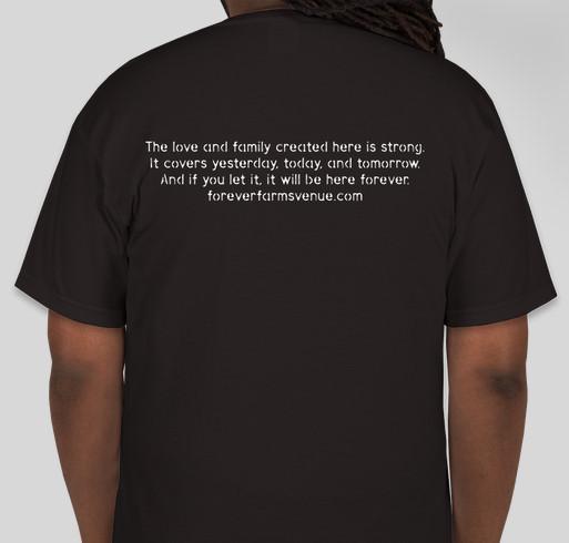 Forever fundraising where we give proceeds back to organizations promoting love and family. Fundraiser - unisex shirt design - back