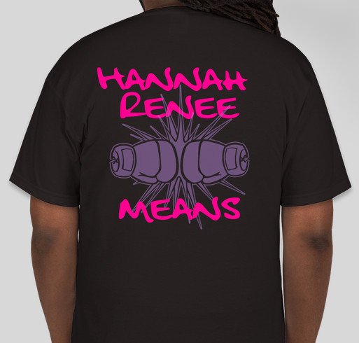 Help Hannah kick cancer ass Fundraiser - unisex shirt design - back