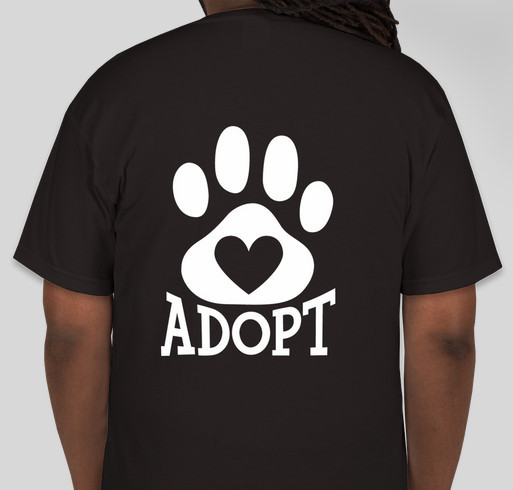 Pawesome shirt benefits Furry Friends Pet Rescue Fundraiser - unisex shirt design - back