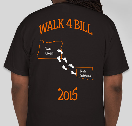 Walk4Bill Fundraiser - unisex shirt design - back