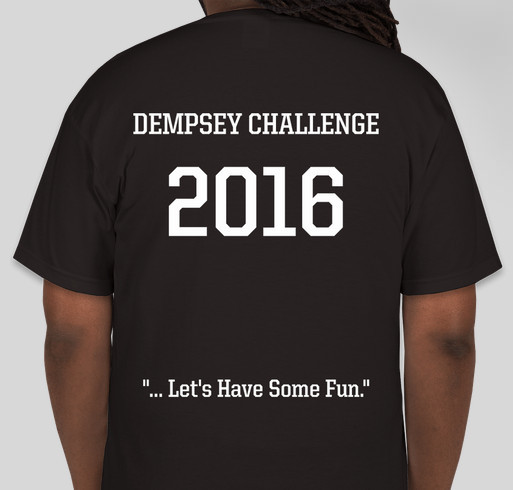 Team Dempeo for the Dempsey Challenge 2016 Fundraiser - unisex shirt design - back