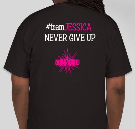 Help Jessica kick CANCERS ASS Fundraiser - unisex shirt design - back