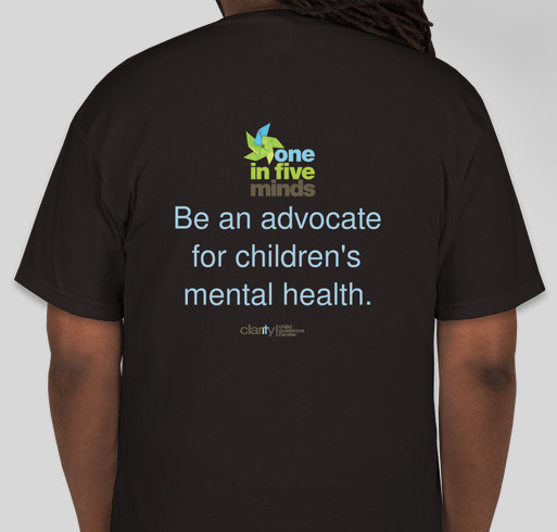 I support One in Five Minds Fundraiser - unisex shirt design - back
