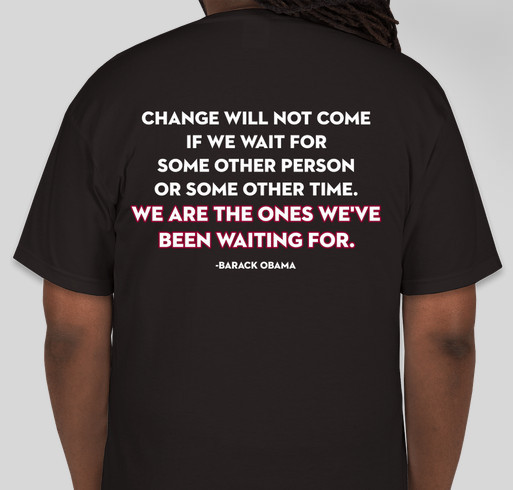 Are you an agent of change? Join us by supporting a community school in Baltimore. Fundraiser - unisex shirt design - back
