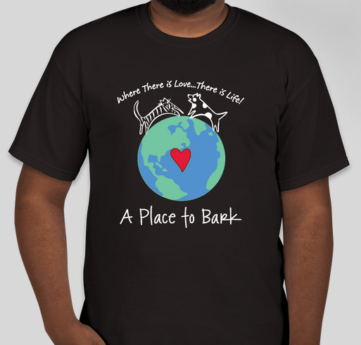 A Place To Bark - July 2015 Fundraiser - unisex shirt design - front