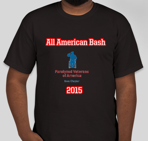 All American Bash 2015 for the Iowa Chapter of the Paralyzed Veterans of America Fundraiser - unisex shirt design - small