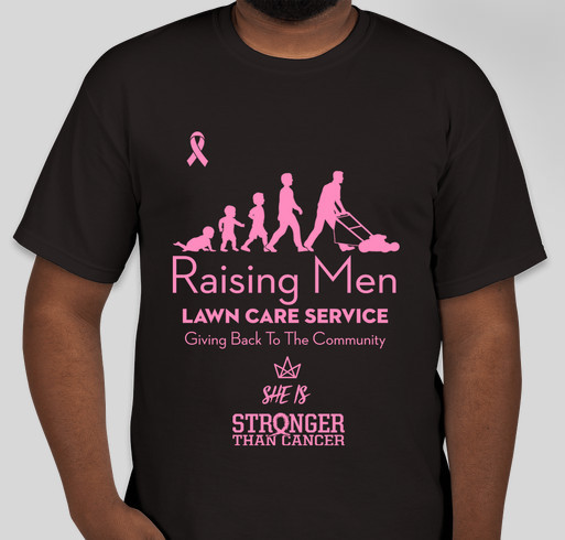 Mowing for Breast Cancer - Men Fundraiser - unisex shirt design - front