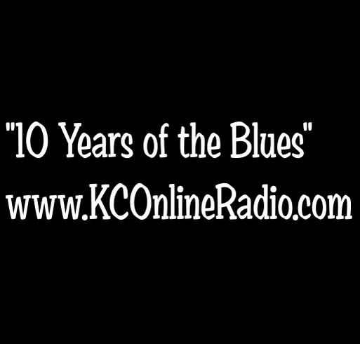 KCOR - 10 Years of the Blues shirt design - zoomed