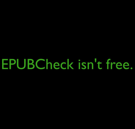 Support EPUBCheck! shirt design - zoomed