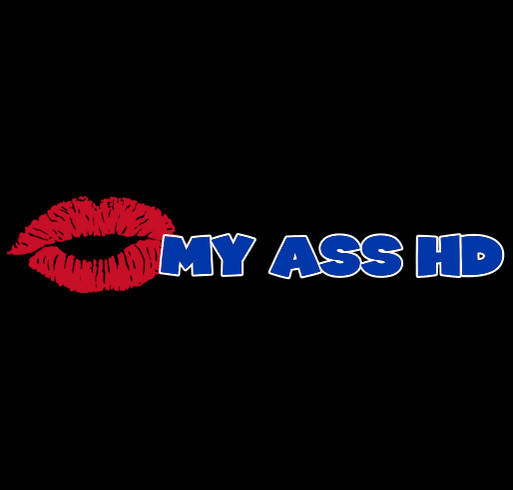 KISS MY ASS HD - Cure Huntingtons Disease shirt design - zoomed