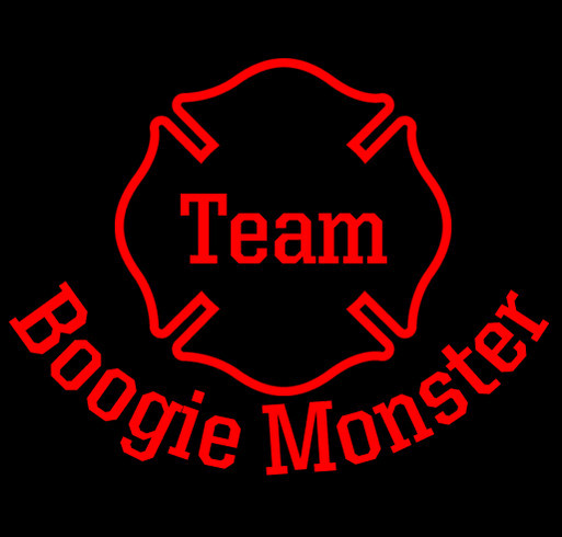 Boogie Monster's medical travel fund shirt design - zoomed