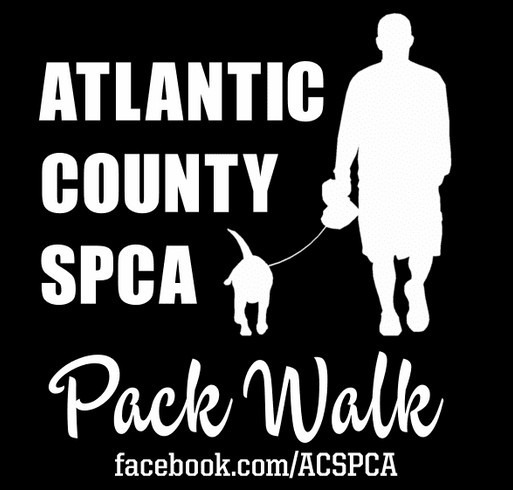 Atlantic County SPCA Pack Walk shirt design - zoomed