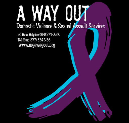 A WAY OUT Domestic Violence and Sexual Assault Services shirt design - zoomed