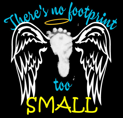 "No Footprint Too Small" - Desmond's Memorial shirt design - zoomed