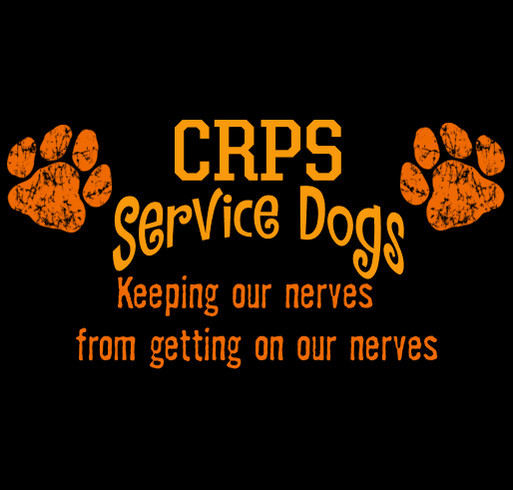 CRPS service dog teams for a cure! shirt design - zoomed