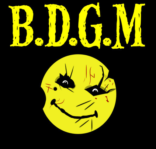 Based Demon Gang Mafia Black & Yellow Bold Face shirt design - zoomed