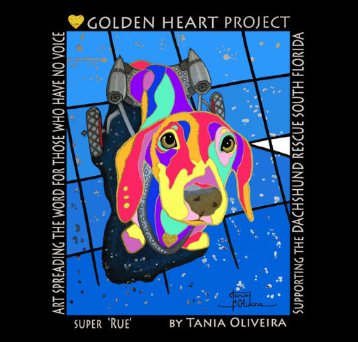 Golden Heart Project - Dachshund Rescue South Florida shirt design - zoomed