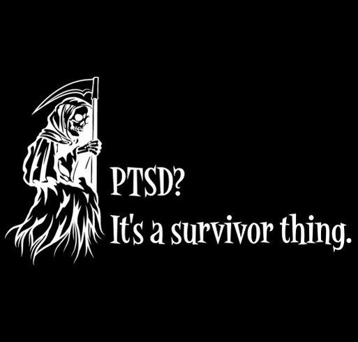 Defeating Occupational PTSD shirt design - zoomed