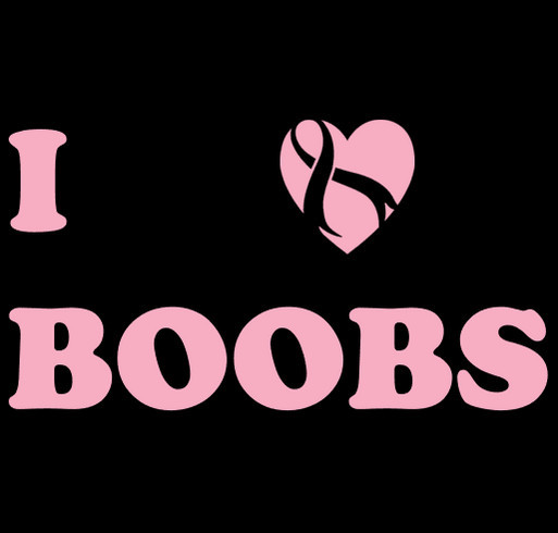 I Heart Boobs shirt design - zoomed