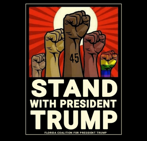 STAND WITH PRESIDENT TRUMP shirt design - zoomed