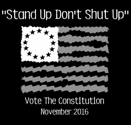 Stand Up - Don't Shut Up and have laugh at the "PC Police" too shirt design - zoomed