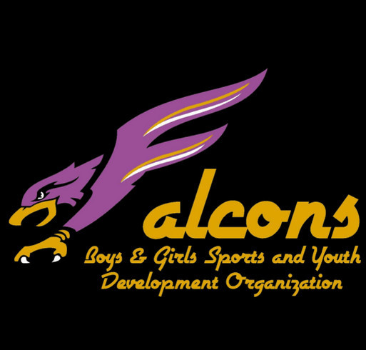 Claymont Falcons Boys & Girls Sports Activities and Youth Development shirt design - zoomed