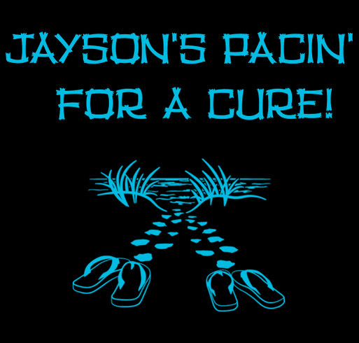 Jayson's Pacin' for a Cure! shirt design - zoomed