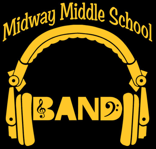 Midway Middle School Band shirt design - zoomed